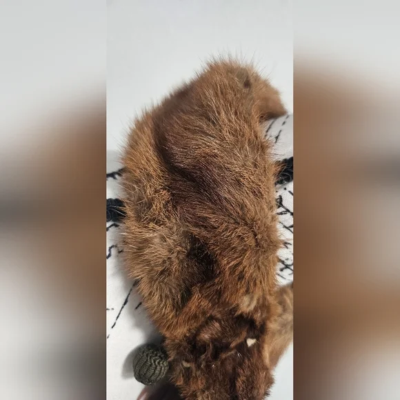 Vintage Mink Fur Whole Body Pelt Stole Collar Wrap Neck Shrug Clip Brown 30" - Picture 5 of 16